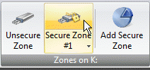 secure zone on secure usb flash drive